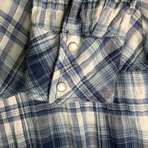 a.n.a. A NEW APPROACH LS/ROLL TAB BLU/WHT SHIRT 3X - Picture 6 of 8